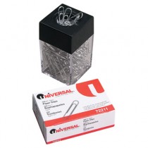 Paper Clips w/Magnetic Dispenser, Wire, 1 3/8", Silver, 12/100 Carton Boxes