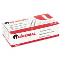 Smooth Paper Clips, Wire, Jumbo, Silver, 100/Box