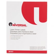Laser Printer Permanent Labels, 2 x 4, White, 1000/Box