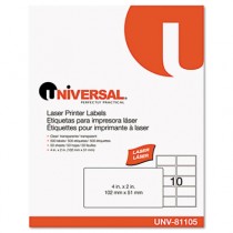 Laser Printer Permanent Labels, 2 x 4, Clear