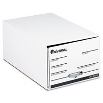 Storage Box Drawer Files, Legal, Fiberboard, 15" x 24" x 10", White, 6/Carton