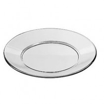 Moderno Glass Dinnerware, Plate, Clear, Round, 6" Diameter
