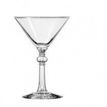 Faceted-Stem Cocktail Glasses, 6.5oz, 6" Tall