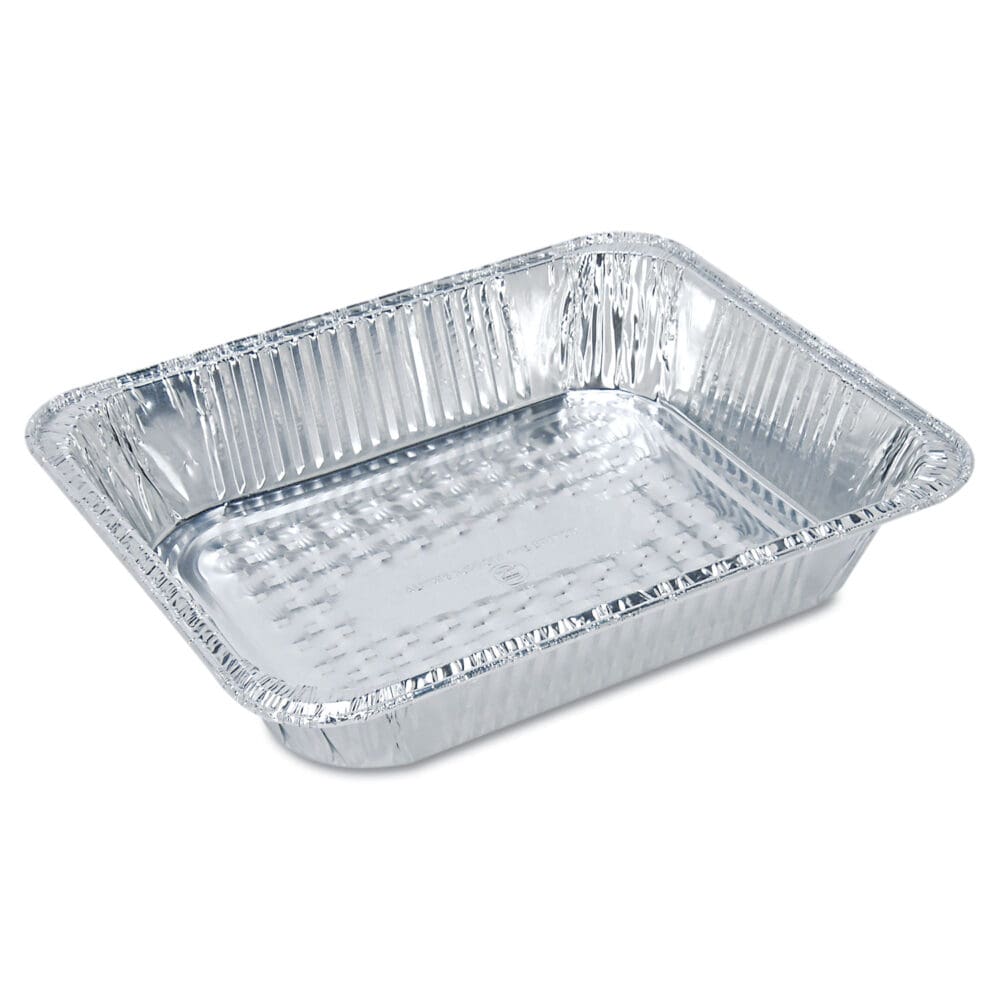 Aluminum Oblong Container, 1-lb Capacity, 4.56 x 5.56 x 1.63, Silver, 1,000/Carton - Image 3
