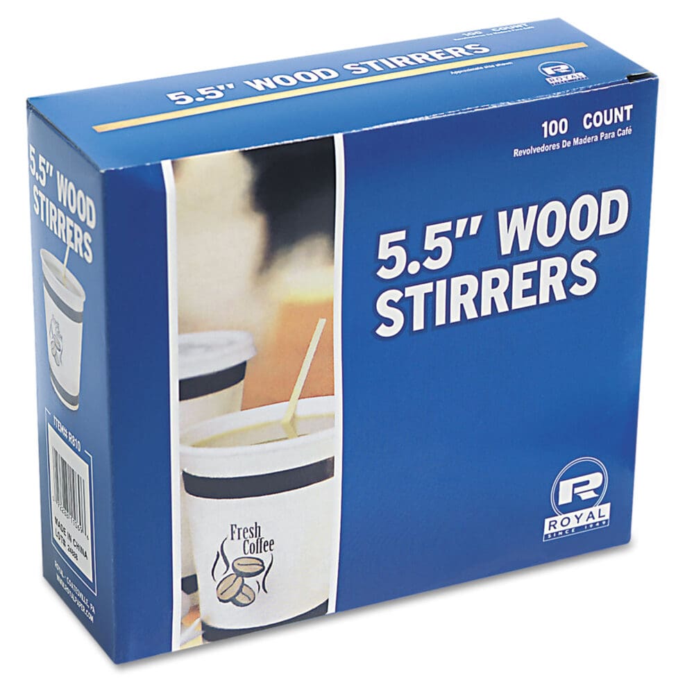 Wood Coffee Stirrers, 5.5", 10,000/Carton - Image 5