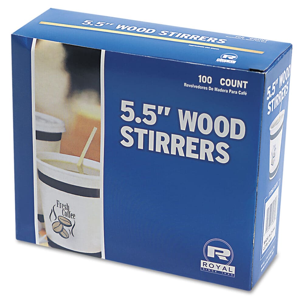 Wood Coffee Stirrers, 5.5", 10,000/Carton - Image 8