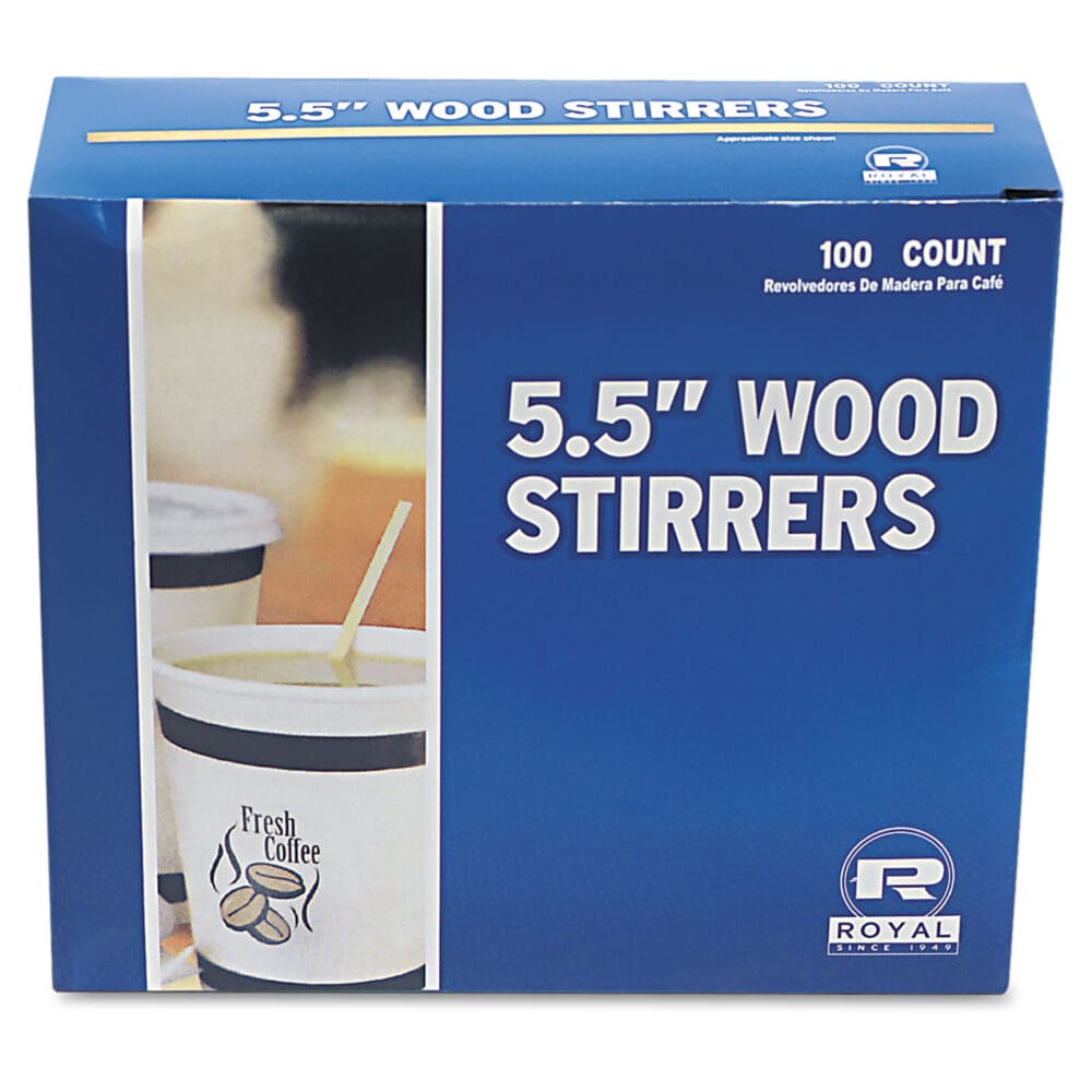 Wood Coffee Stirrers, 5.5", 10,000/Carton - Image 7