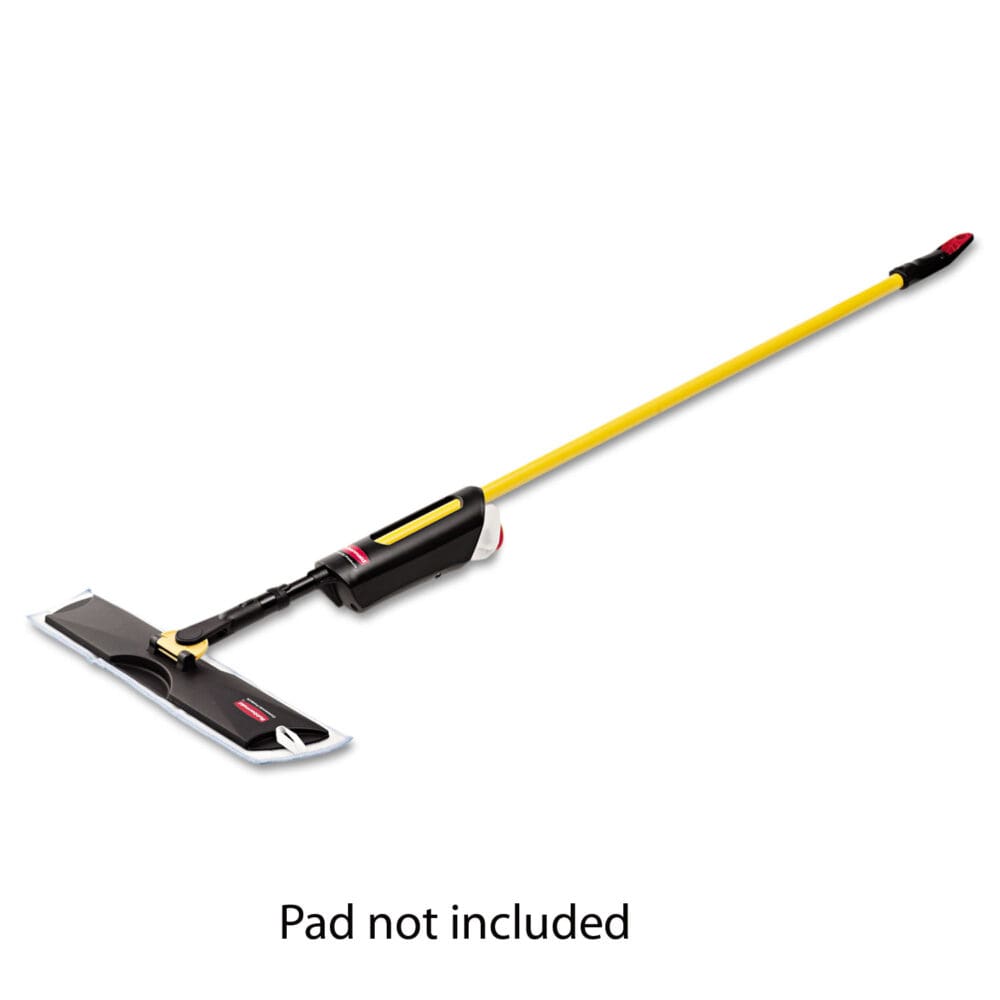 Light Commercial Spray Mop, 18" Wide Blue Head, 52" Steel Handle - Image 2