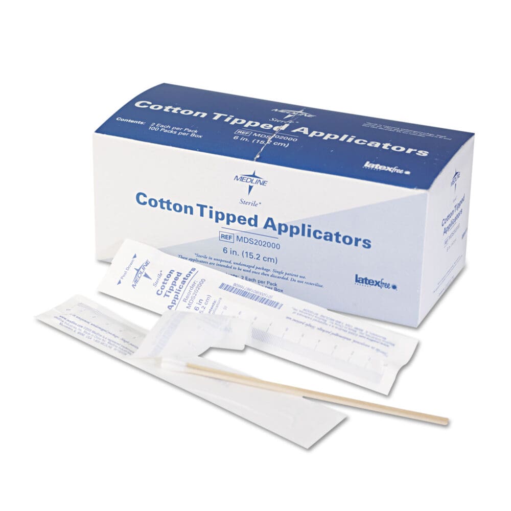 Cotton-Tipped Applicators, 6", 100 Applicators/Box - Image 4