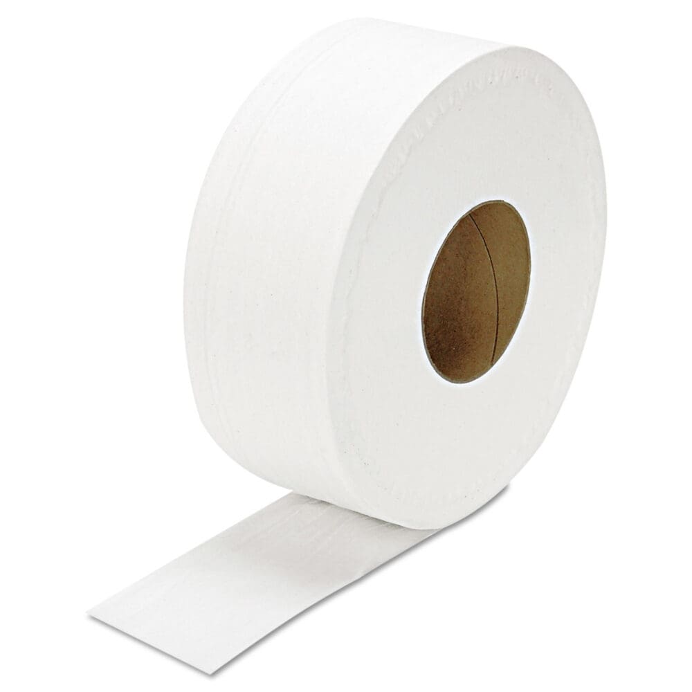JRT Jumbo Bath Tissue, Septic Safe, 2-Ply, White, 3.3" x 1,000 ft, 12 Rolls/Carton - Image 3