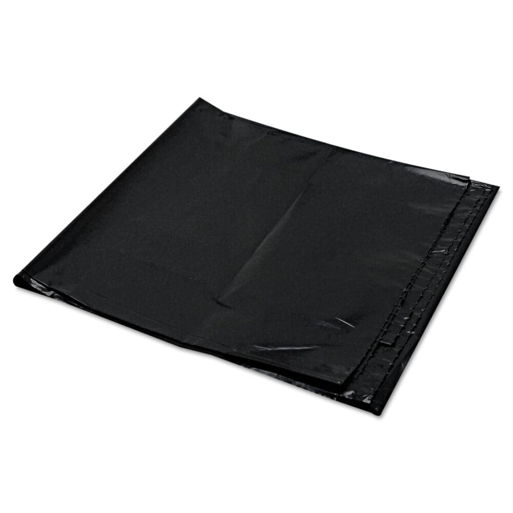 Low-Density Can Liners, 56 gal, 1.6 mil, 43" x 47", Black, 100/Carton - Image 2
