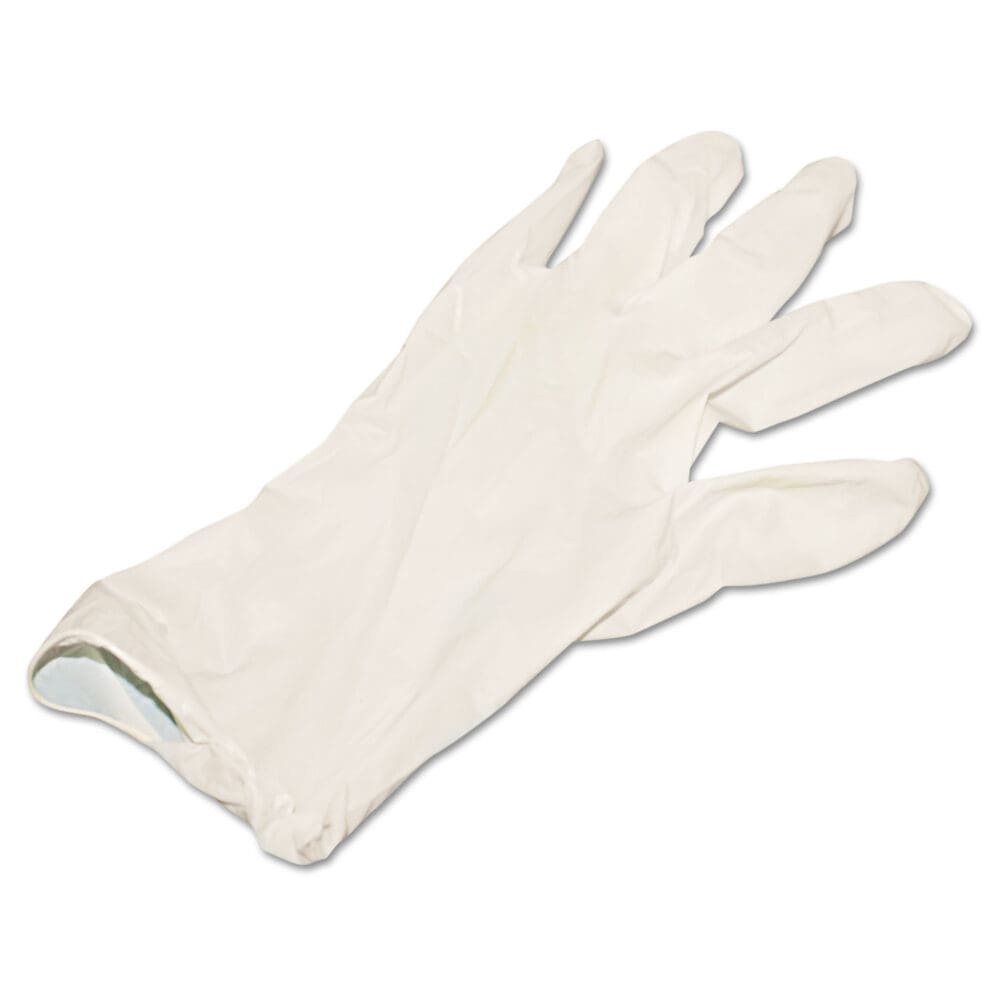 Powder-Free Synthetic Vinyl Gloves, Large, Beige, 4 mil, 100/Box - Image 2