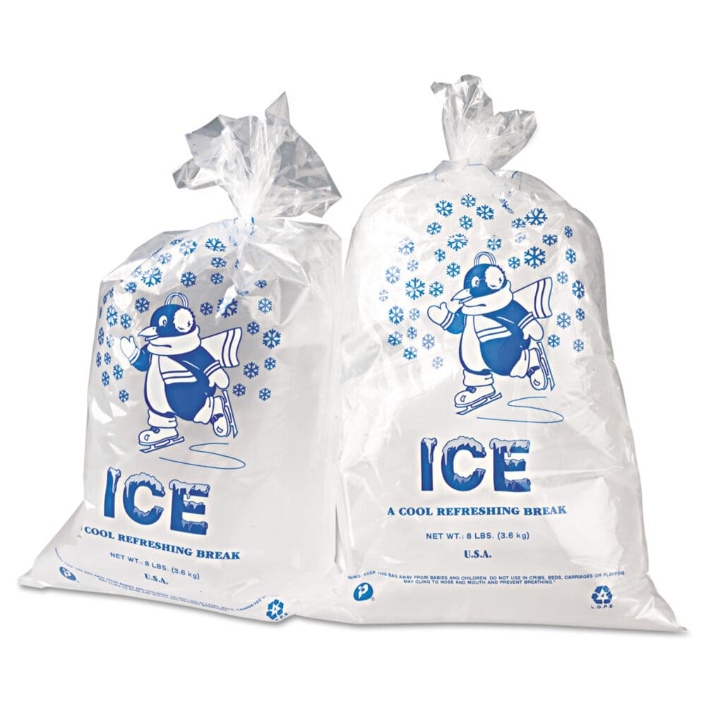 Ice Bags, 1.5 mil, 11" x 20", Clear, 1,000/Carton - Image 4