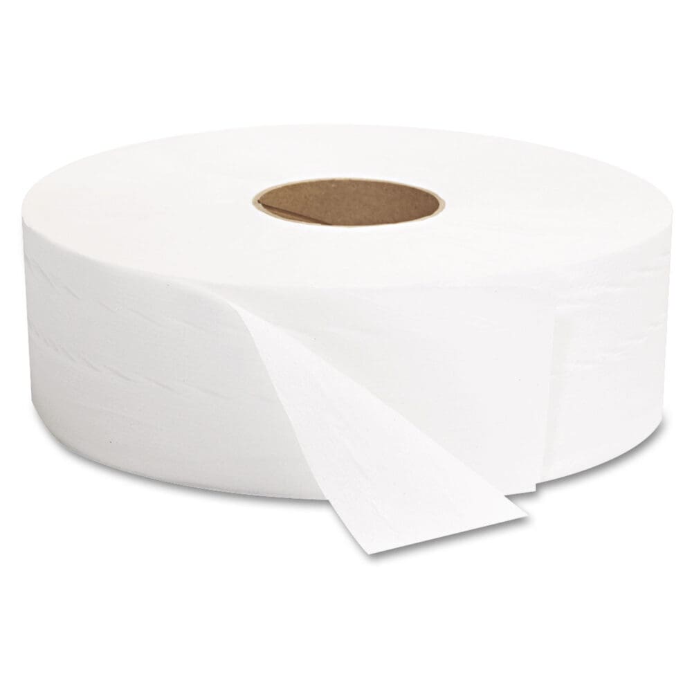 JRT Jumbo Bath Tissue, Septic Safe, 2-Ply, White, 3.3" x 1,375 ft, 12" dia, 6 Rolls/Carton - Image 4