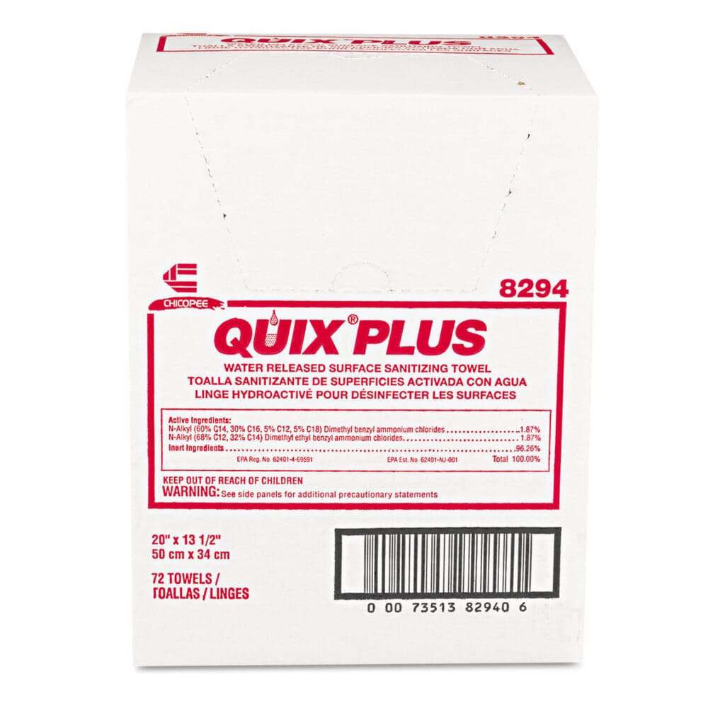 Quix Plus Cleaning and Sanitizing Towels, 13.5 x 20, Pink, 72/Carton - Image 4