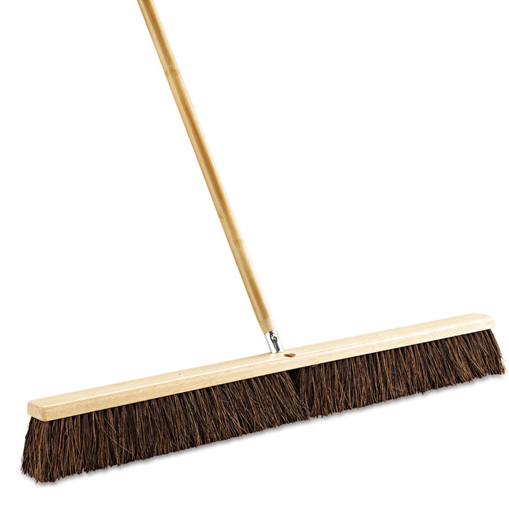 Floor Brush Head, 3.25" Brown Palmyra Fiber Bristles, 36" Brush - Image 3