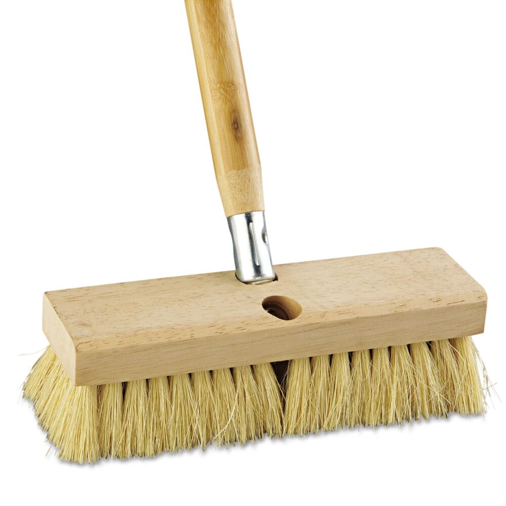 Deck Brush Head, 2" White Tampico Bristles, 10" Brush - Image 2