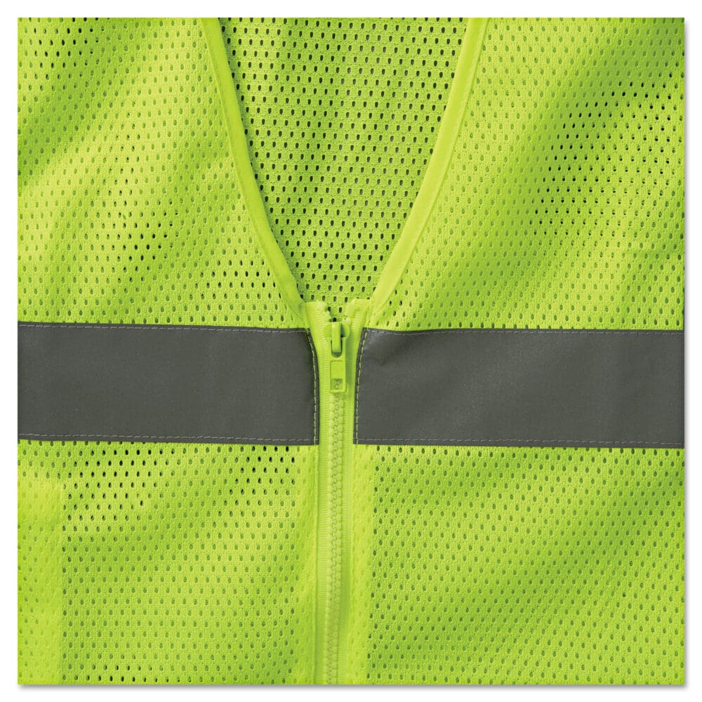 GloWear 8210Z Class 2 Economy Vest, Polyester Mesh, Large to X-Large, Lime - Image 2