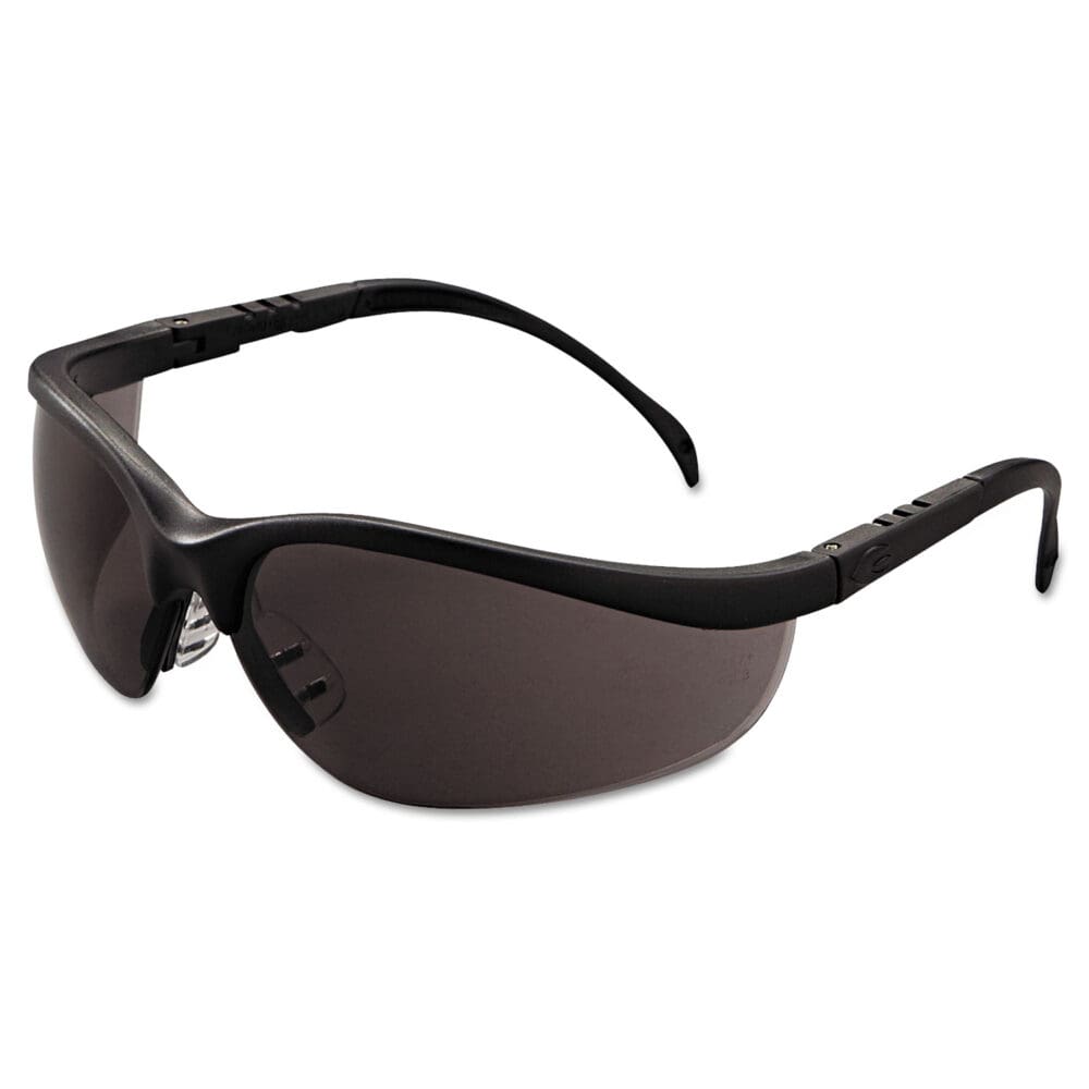 Klondike Safety Glasses, Matte Black Frame, Gray Lens, 12/Box - Image 4