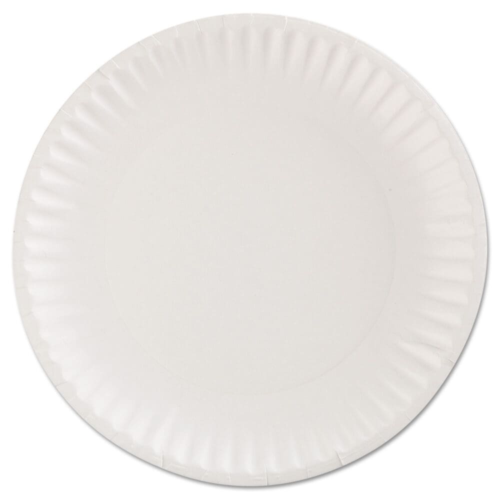Gold Label Coated Paper Plates, 9" dia, White, 100/Pack, 10 Packs/Carton - Image 4