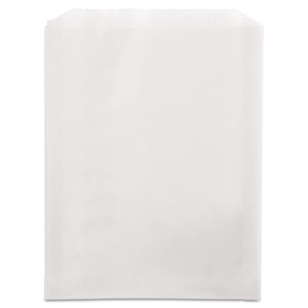 Grease-Resistant Single-Serve Bags, 6.5" x 8", White, 2,000/Carton - Image 3
