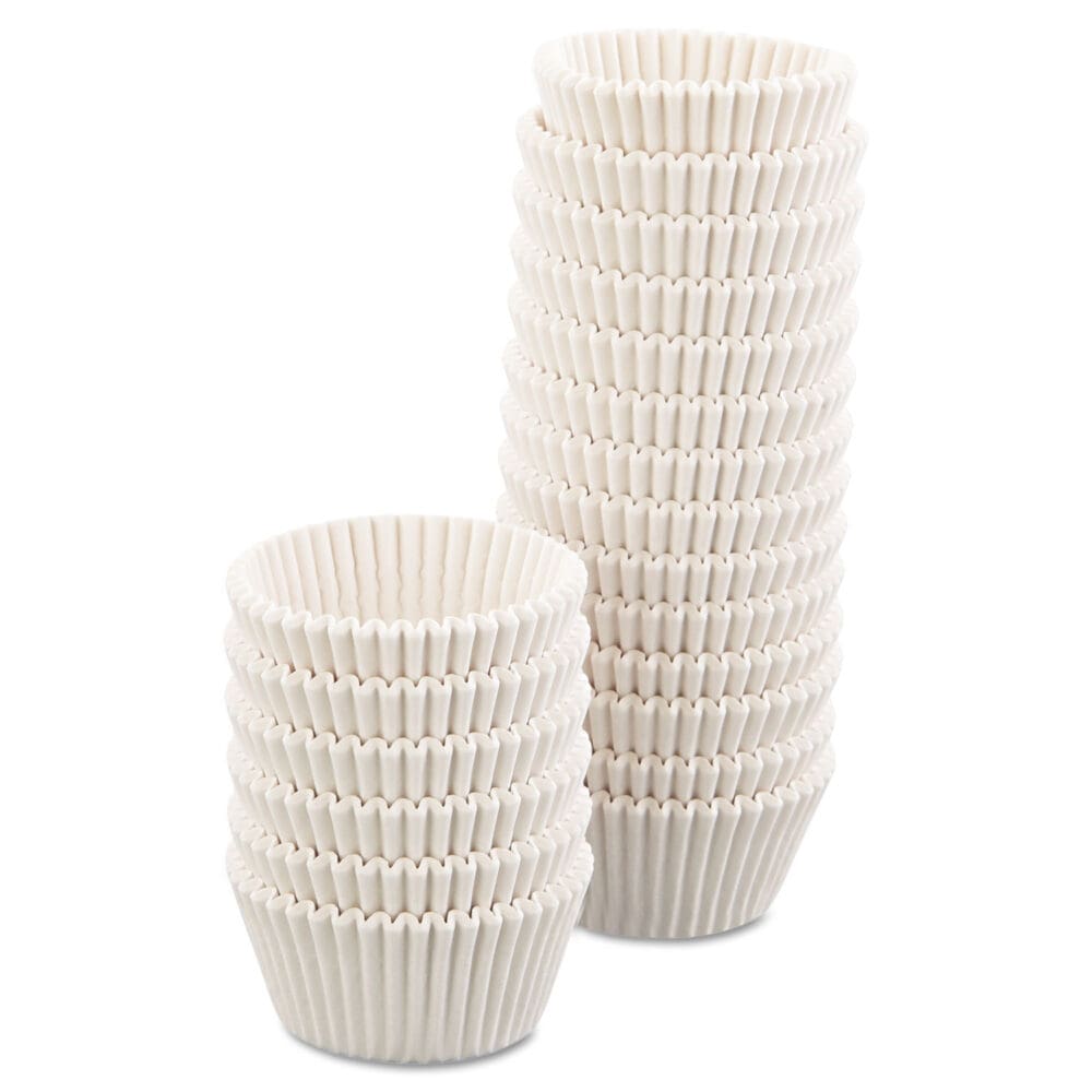 Fluted Bake Cups, 4.5 Diameter x 1.25 h, White, Paper, 500/Pack, 20 Packs/Carton - Image 3
