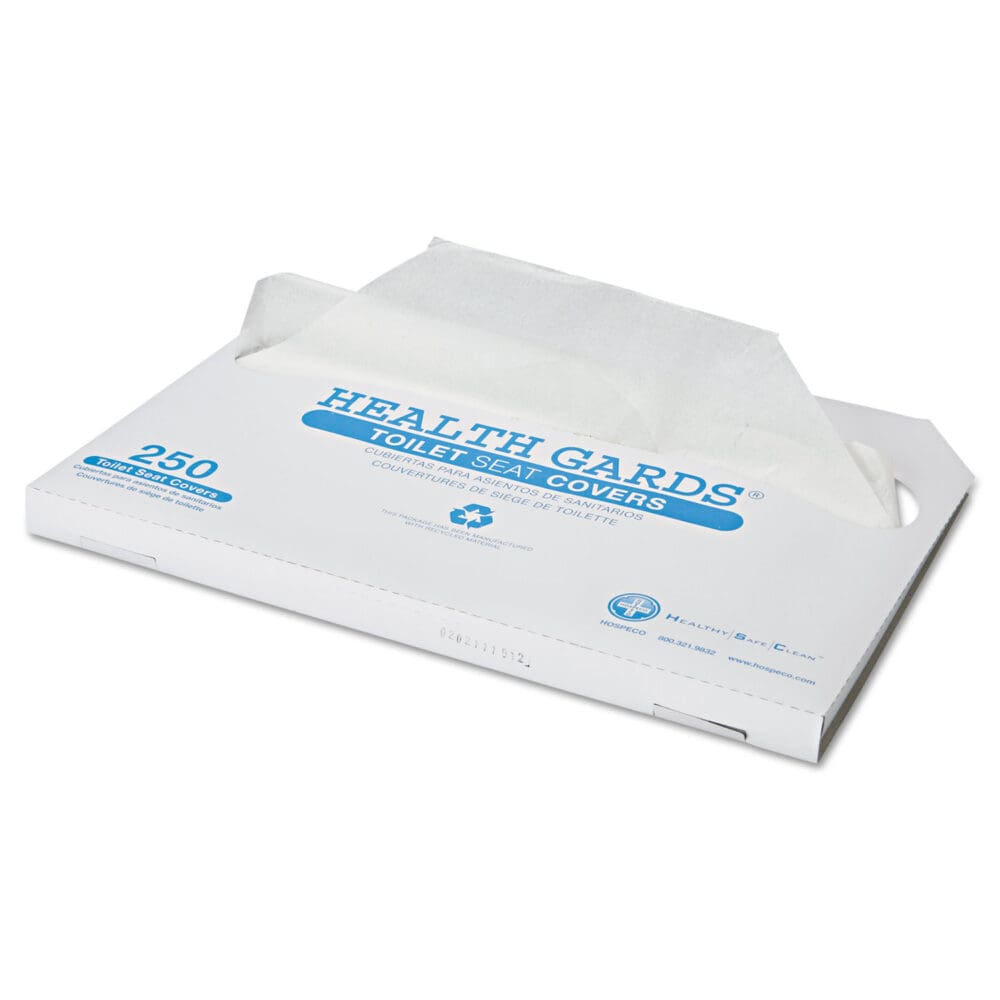 Health Gards Toilet Seat Covers, Half-Fold, 14.25 x 16.5, White, 250/Pack, 4 Packs/Carton - Image 3