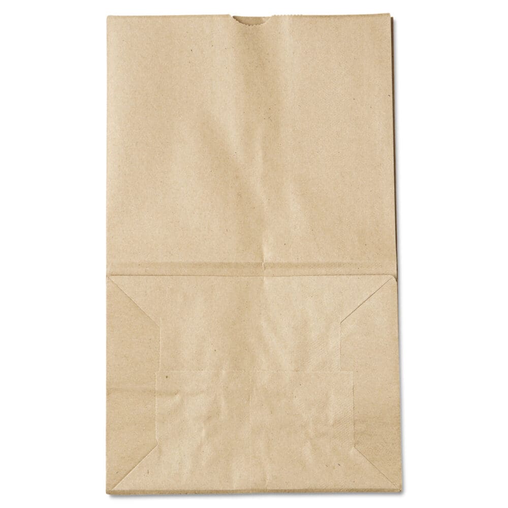 Grocery Paper Bags, 40 lb Capacity, #20 Squat, 8.25" x 5.94" x 13.38", Kraft, 500 Bags - Image 2