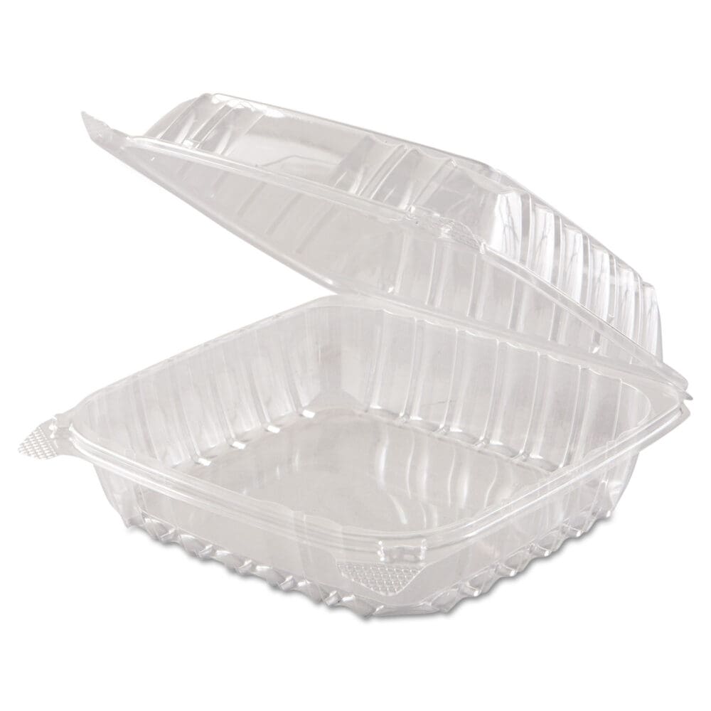 ClearSeal Hinged-Lid Plastic Containers, 8.3 x 8.3 x 3, Clear, Plastic, 250/Carton - Image 6