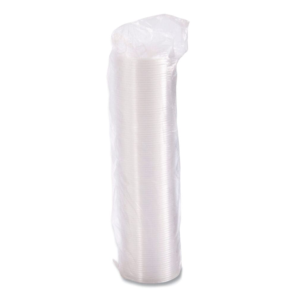 Non-Vented Cup Lids. Fits 10 oz to 14 oz Foam Cups, 6 oz to 8 oz Food Containers, 6 oz Bowls; Clear, 1,000/Carton - Image 6