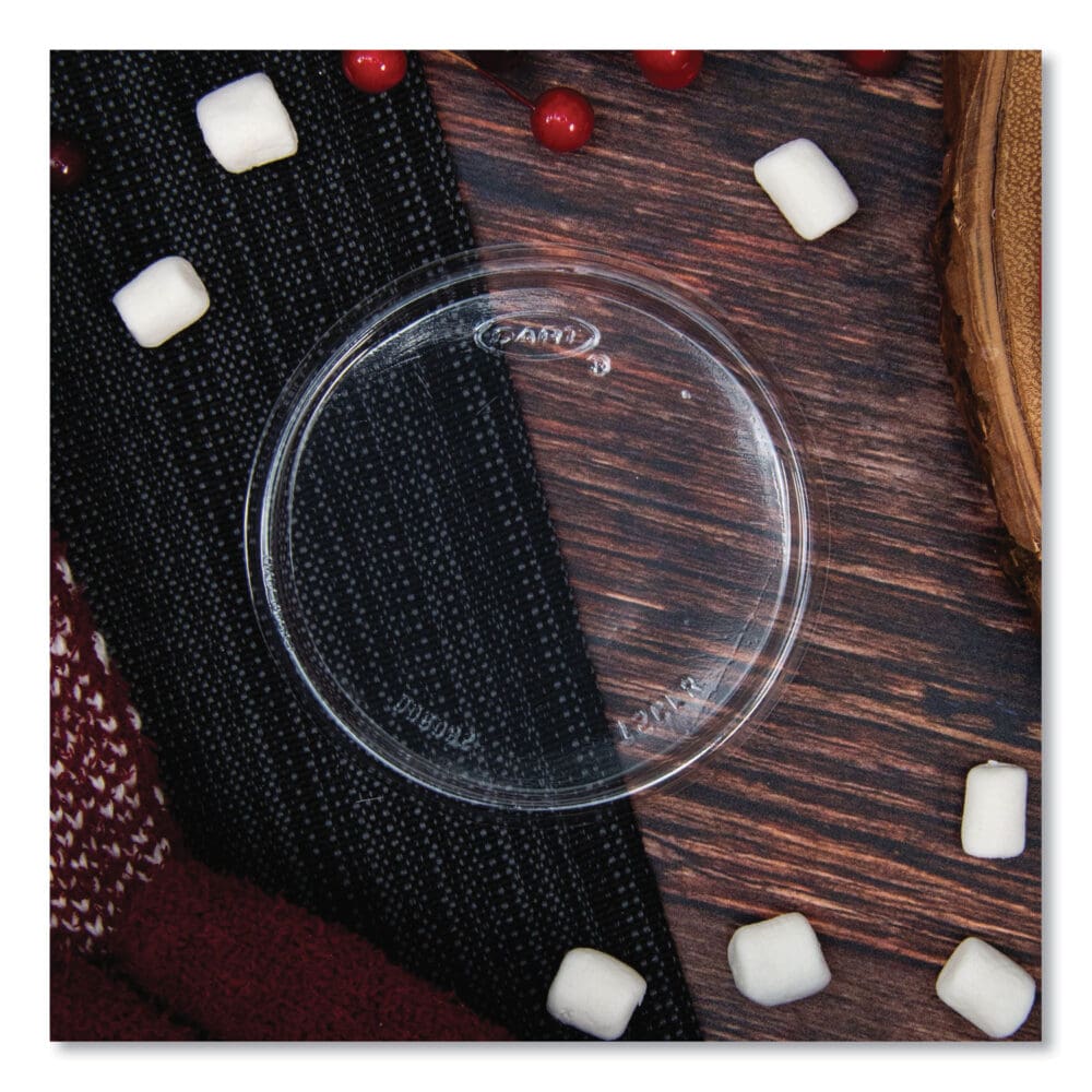 Non-Vented Cup Lids. Fits 10 oz to 14 oz Foam Cups, 6 oz to 8 oz Food Containers, 6 oz Bowls; Clear, 1,000/Carton - Image 5