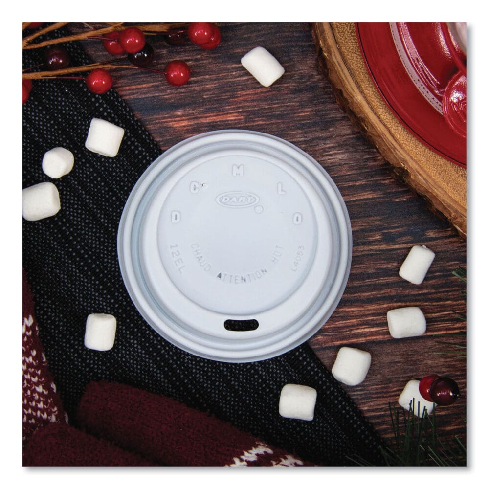 Cappuccino Dome Sipper Lids, Fits 12 oz, White, 1,000/Carton - Image 5