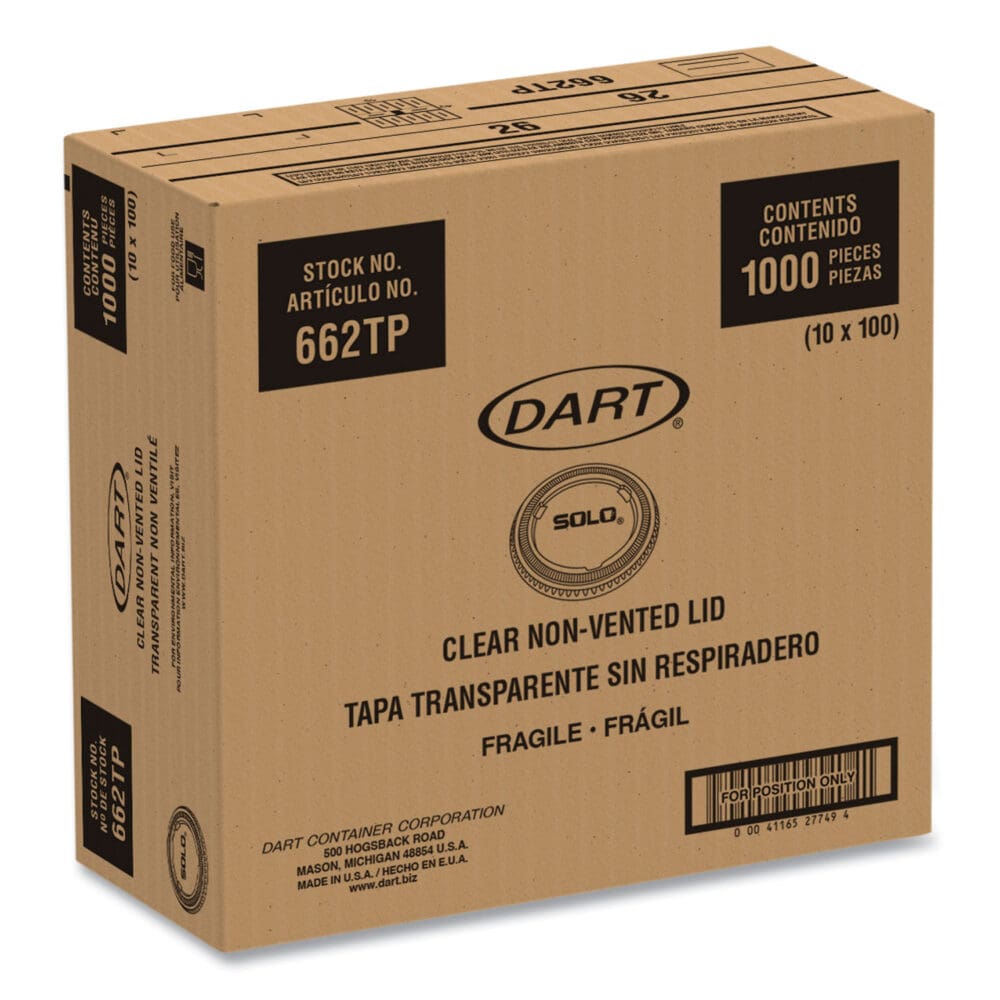 Non-Vented Cup Lids, Fits 9 oz to 22 oz Cups, Clear, 1,000/Carton - Image 3