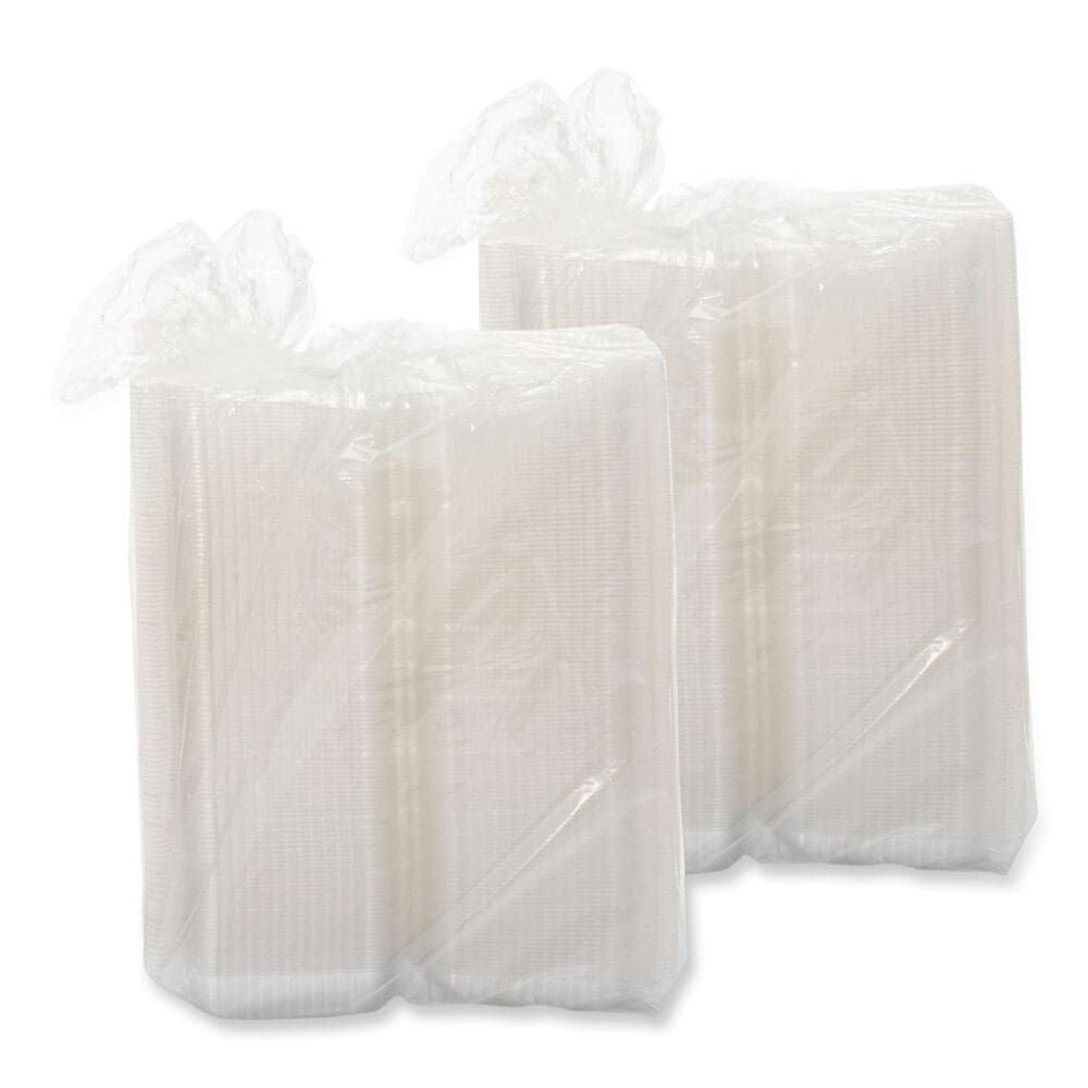 StayLock Clear Hinged Lid Containers, 6 x 7 x 2.1, Clear, Plastic, 125/Packs, 2 Packs/Carton - Image 2