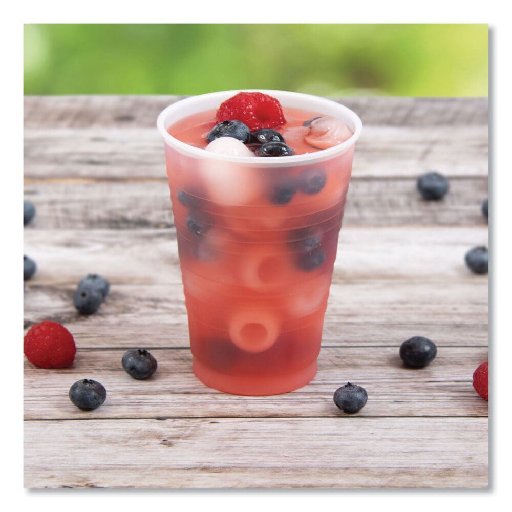 High-Impact Polystyrene Cold Cups, 14 oz, Translucent, 50 Cups/Sleeve. 20 Sleeves/Carton - Image 5