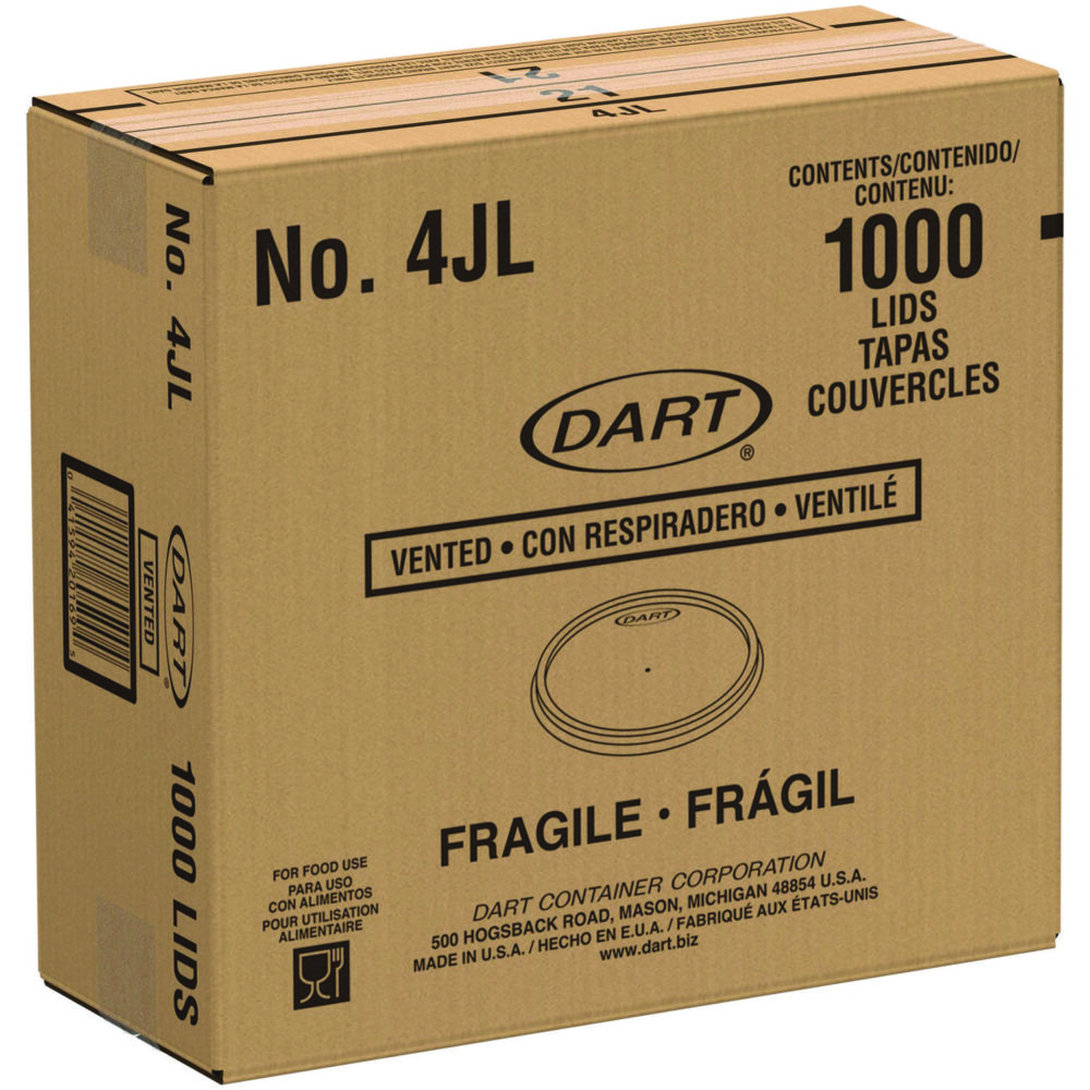 Plastic Lids, Fits 4 oz Cups, Vented, Translucent, 100/Pack, 10 Packs/Carton - Image 3