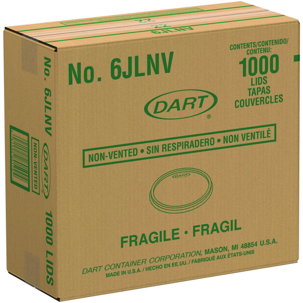 Non-Vented Cup Lids, Fits 6 oz Cups, 2, 3.5, 4 oz Food Containers, Translucent, 1,000/Carton - Image 2