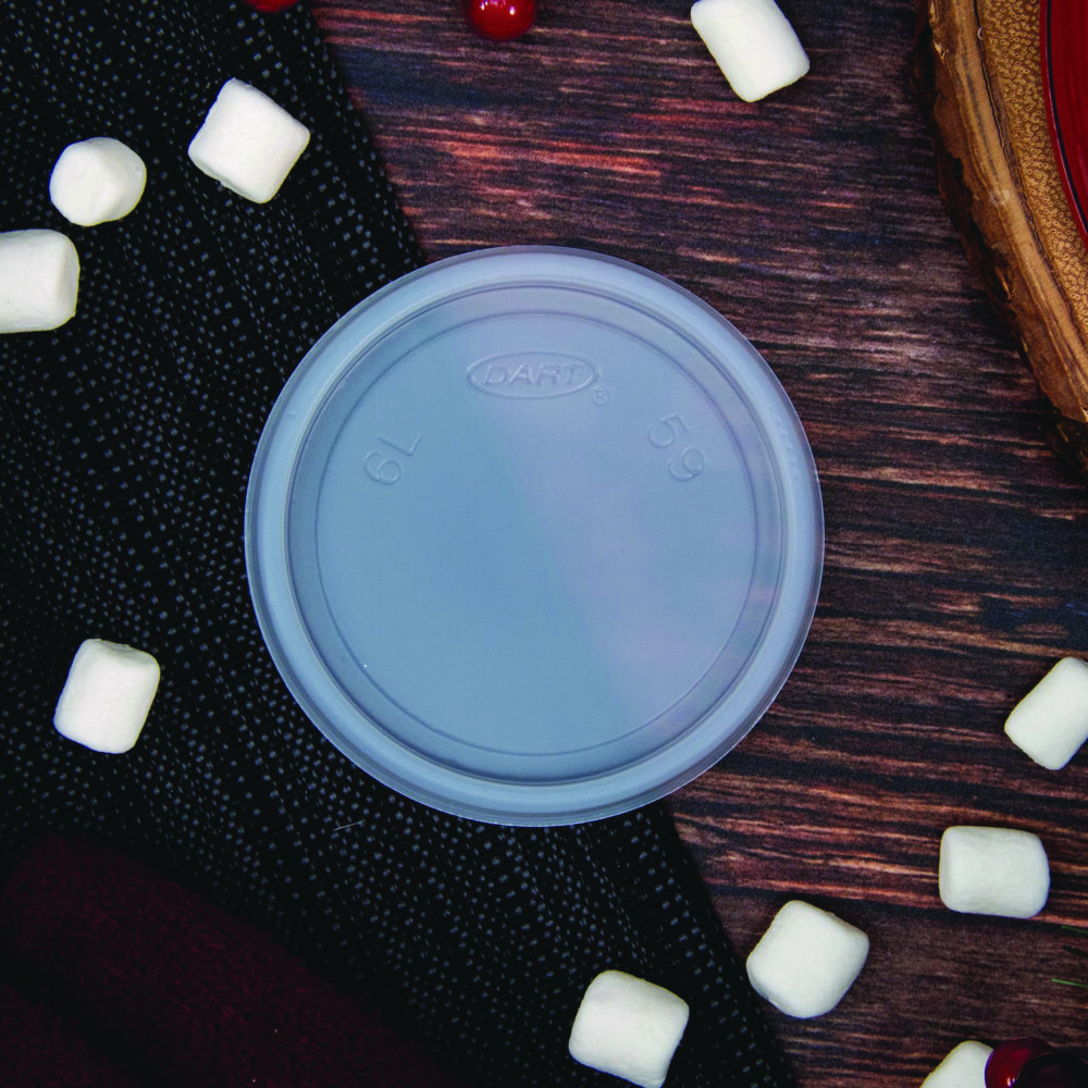 Non-Vented Cup Lids, Fits 6 oz Cups, 2, 3.5, 4 oz Food Containers, Translucent, 1,000/Carton - Image 4