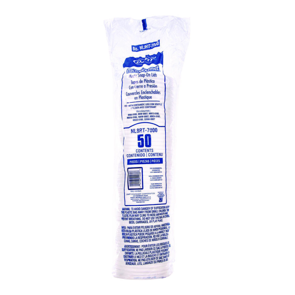 Conex Deli Container Lid, Clear, Plastic, 500/Carton - Image 6