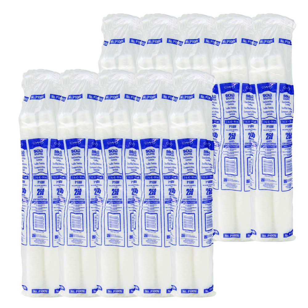 Polystyrene Portion Cups, 1 oz, Translucent, 2,500/Carton - Image 2
