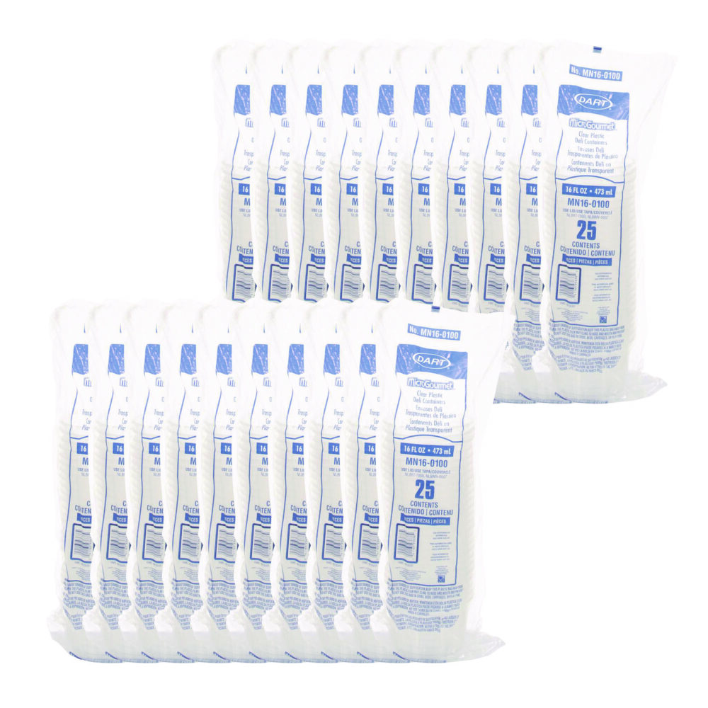 MicroGourmet Food Container, 16 oz, Translucent, Plastic, 50/Pack, 10 Packs/Carton - Image 2