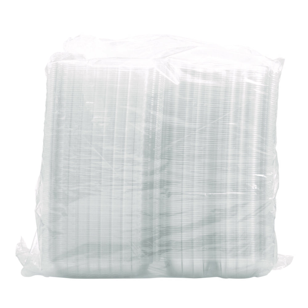 ClearSeal Hinged-Lid Plastic Containers, 8.25 x 8.25 x 3, Clear, Plastic, 125/Pack, 2 Packs/Carton - Image 7