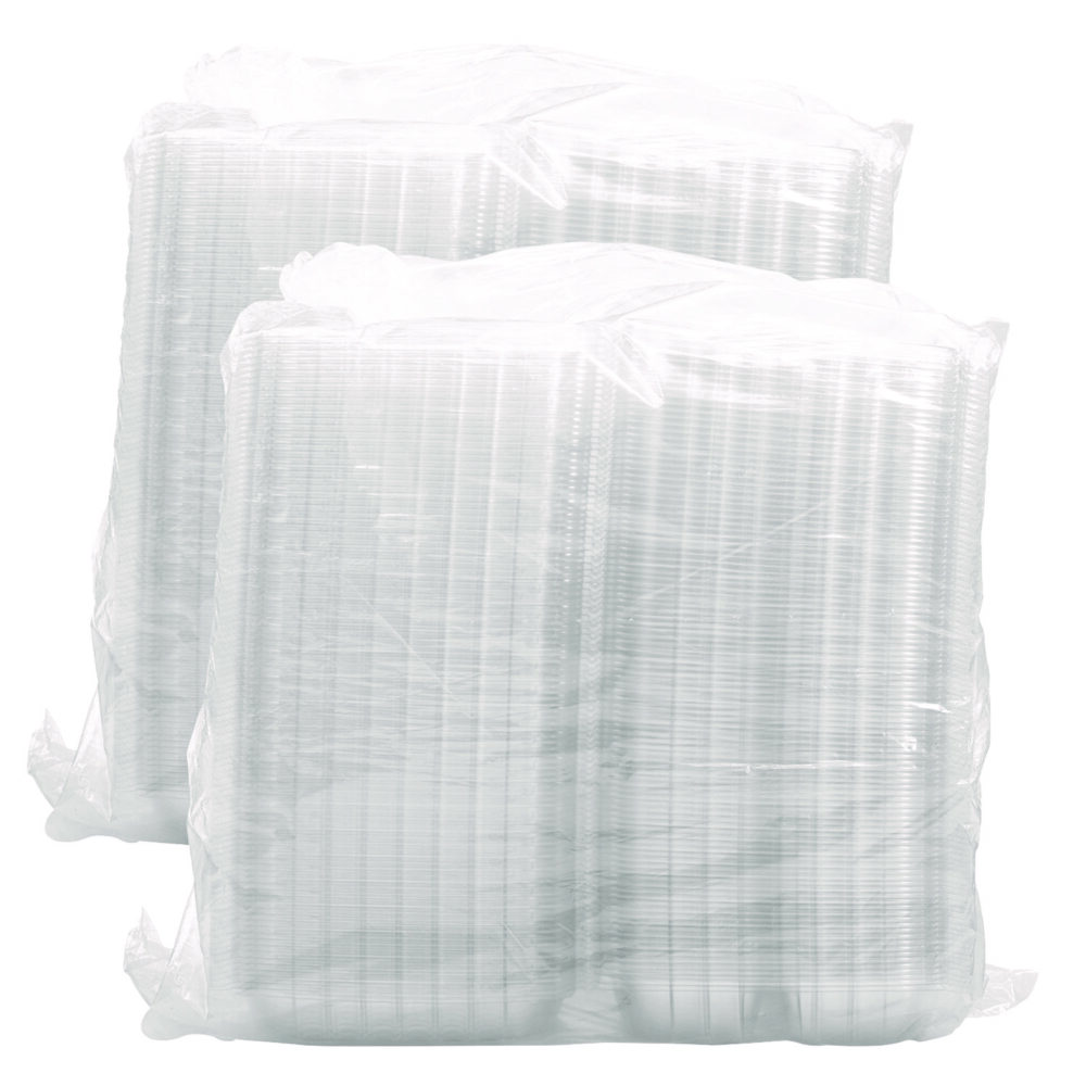 ClearSeal Hinged-Lid Plastic Containers, 8.25 x 8.25 x 3, Clear, Plastic, 125/Pack, 2 Packs/Carton - Image 2