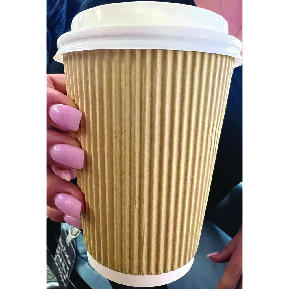 Ripple Hot Cups, 12 oz, Kraft/White, 500/Carton - Image 4