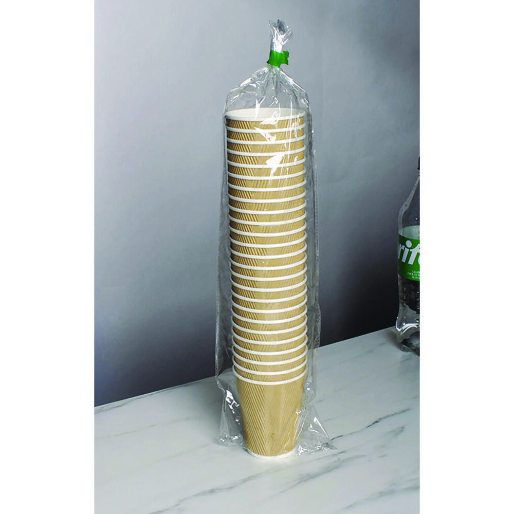 Ripple Hot Cups, 12 oz, Kraft/White, 500/Carton - Image 2