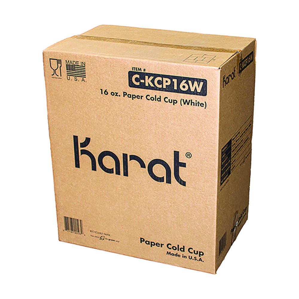 Double Poly Paper Cold Cups, 16 oz, White, 1,000/Carton - Image 3