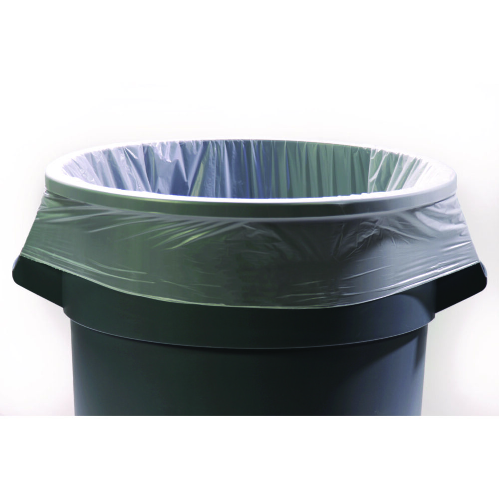 Linear Low Density Can Liners with AccuFit Sizing, 44 gal, 0.9 mil, 37" x 50", Clear, 50/Box - Image 2