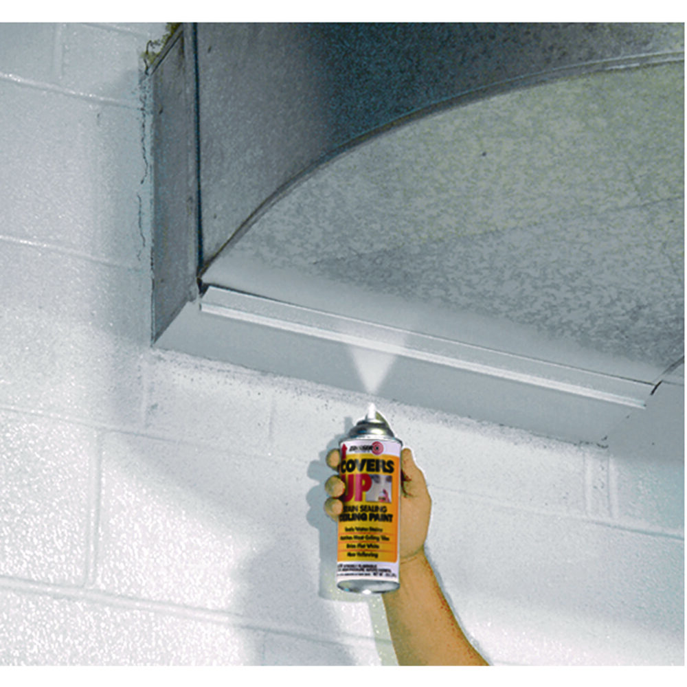 Covers Up Ceiling Paint and Primer, Interior, Flat White, 13 oz Aerosol Can, 6/Carton - Image 4
