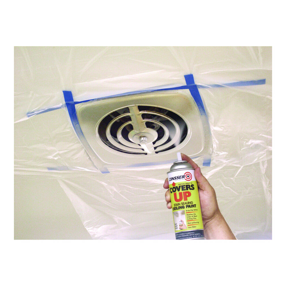 Covers Up Ceiling Paint and Primer, Interior, Flat White, 13 oz Aerosol Can, 6/Carton - Image 2