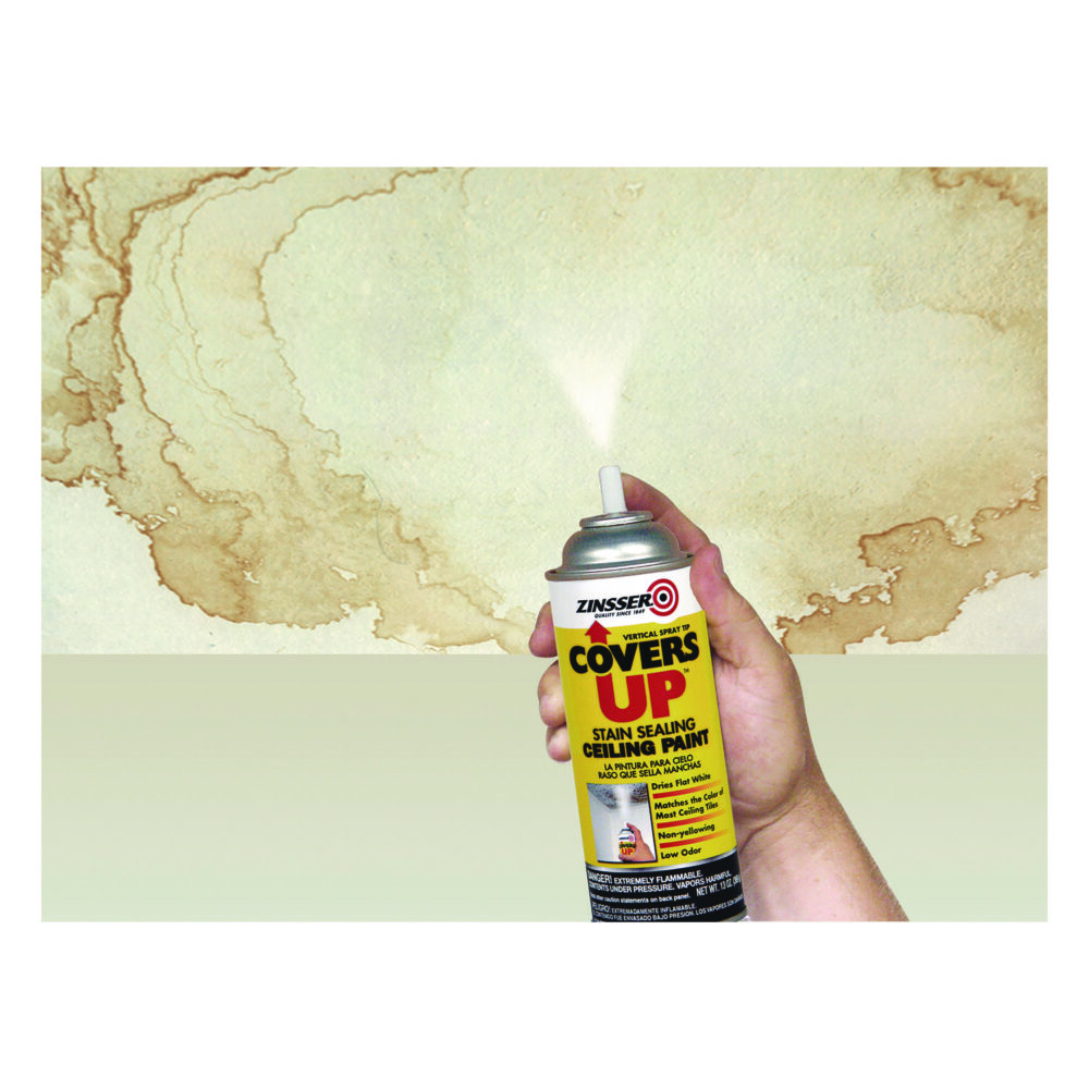 Covers Up Ceiling Paint and Primer, Interior, Flat White, 13 oz Aerosol Can, 6/Carton - Image 3